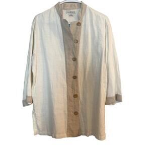 $11SALE!!! Garron Vintage Linen Cotton Blend Blouse Size S